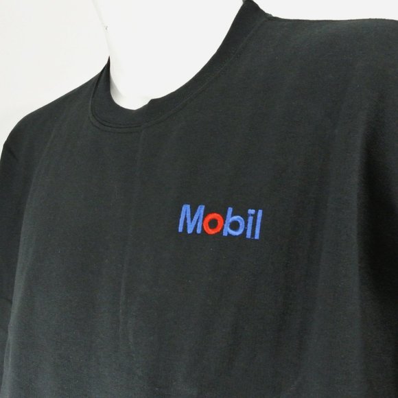 MOBIL Gas Station Oil Black Sweatshirt Employee Uniform NWT XL - Picture 4 of 10